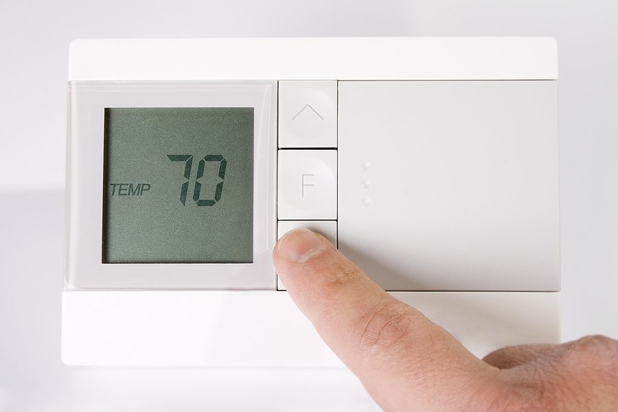 Thermostat control for HVAC